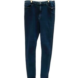 ASOS blue denim dark wash skinny jeans high waist US ladies size 32/38